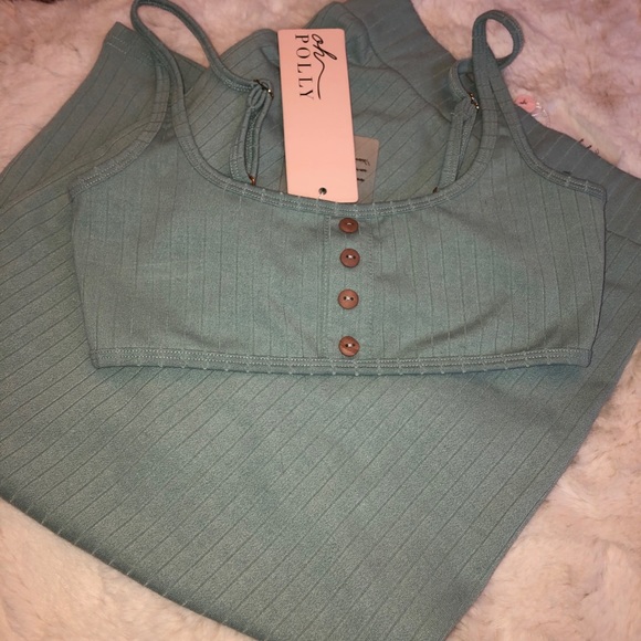 ❤️SOLD❤️OH POLLY Sage Two Piece - Picture 9 of 16